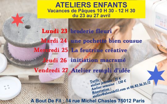 Ateliers créatifs enfants