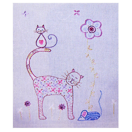 Kit broderie chat 3
