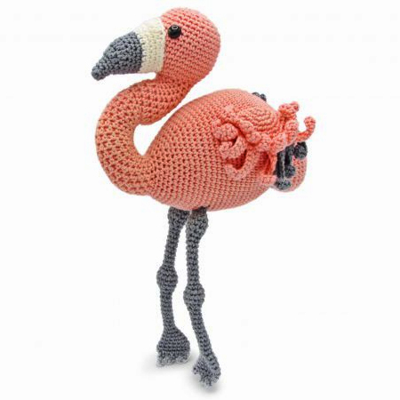 Flamment rose en fil chenille