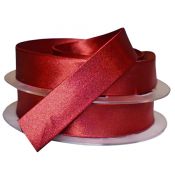 Biais satin rouge