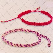 Bracelet macramé rose