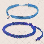 Bracelet macramé bleu