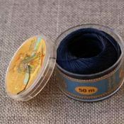 Fil de lin bleu marine