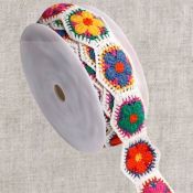 Galon crochet blanc