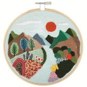 kit broderie paysage de montagne