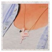 Collier flamant rose