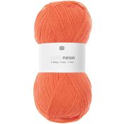 Laine chaussette orange fluo