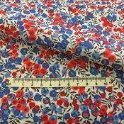 Tissu Liberty wilshire bleu rouge