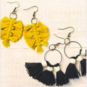 macramé boucles d'oreilles