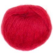 Mohair et soie rouge