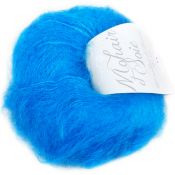 Mohair et soie turquoise