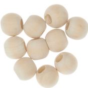 perle macramé bois 2 cm