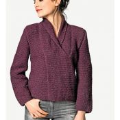 Pull femme col croisé