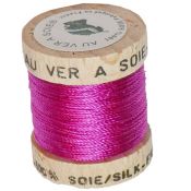 Soie perlée fuchsia