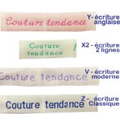 Etiquette tissée écru