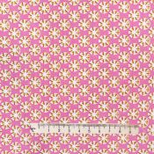 Tissu rose motif rond