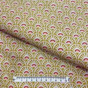 Tissu éventail jaune