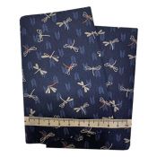 Tissu japonais libellule marine