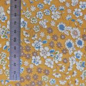 Tissu fleuri jaune