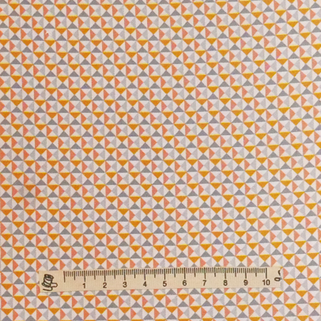 Tiissu coton mosaique orange
